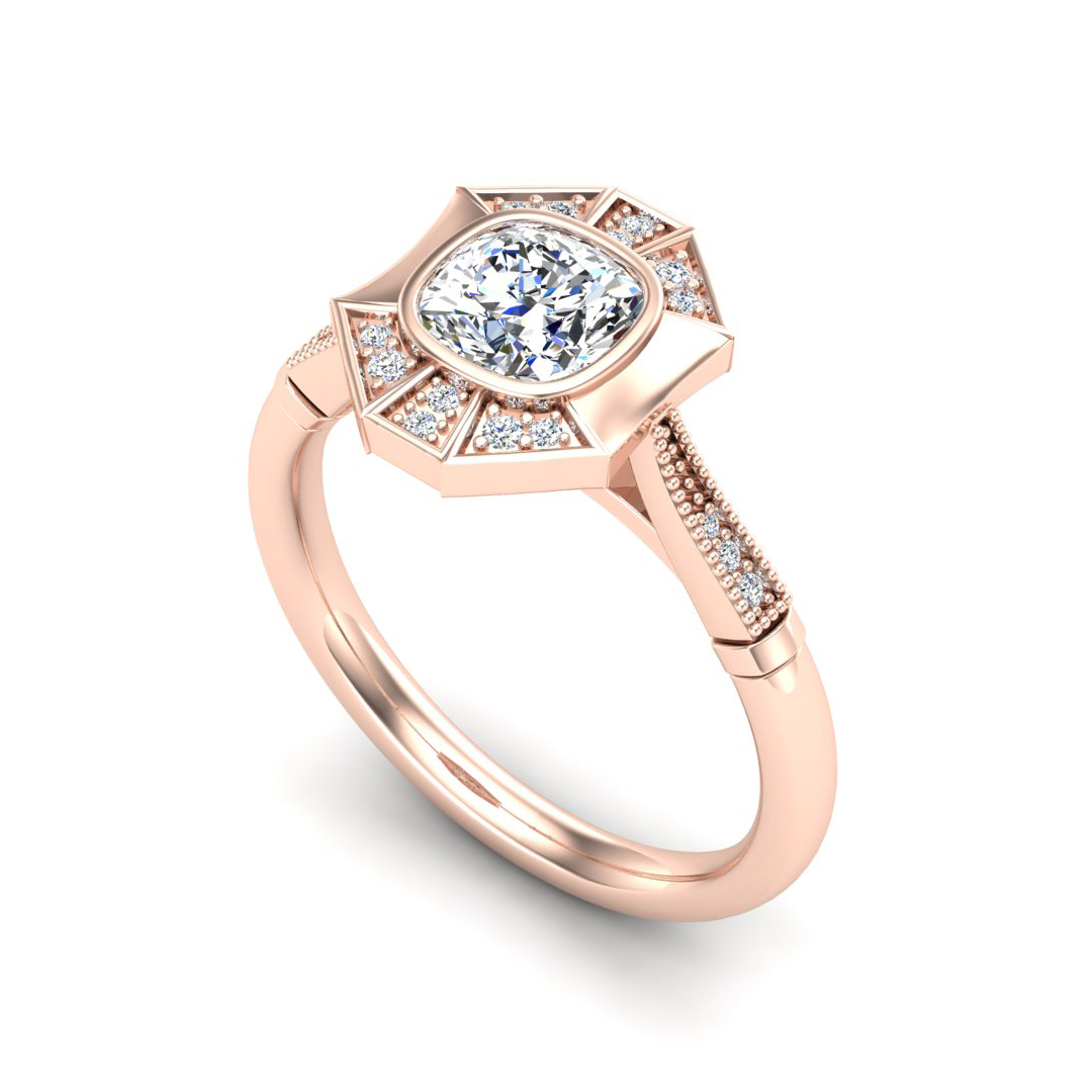 Fatima Halo Engagement Ring
